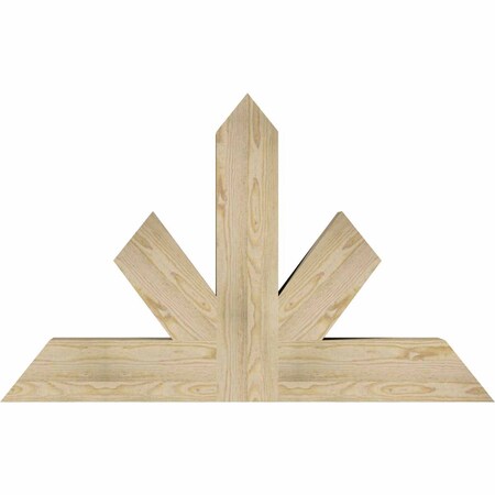 Ekena Millwork Saratoga Rough Sawn Timber Gable Bracket, Douglas Fir, 48"W x 30"H x 6"D x 6"F, 15/12 Pitch GBW048X30X0606SAR00RDF
